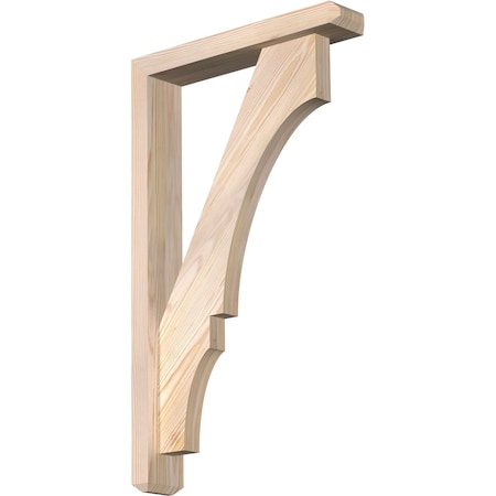 Balboa Craftsman Smooth Bracket W/ Offset Brace, Douglas Fir, 3 1/2W X 18D X 30H